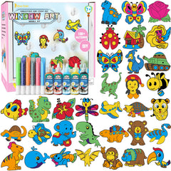 CAPKIT sun catcher kit with bright colors ready to hang on windows.