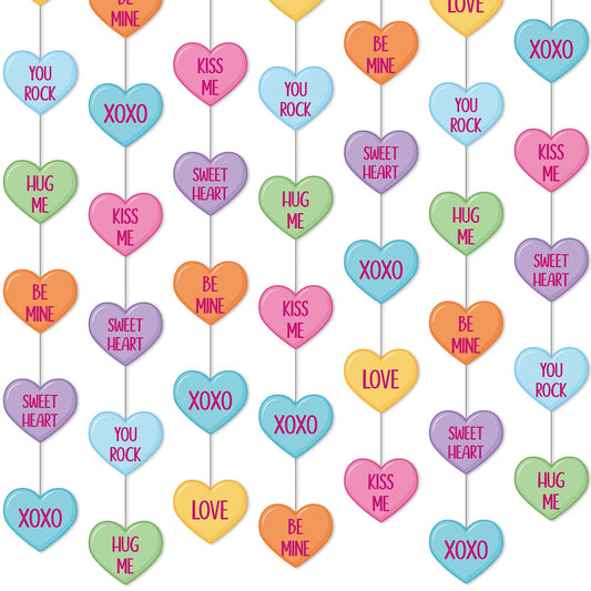 Capoda Valentine heart garland full display for romantic party decor