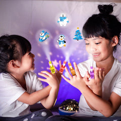 Capoda finger lights feature a sled projection for playful ambience.