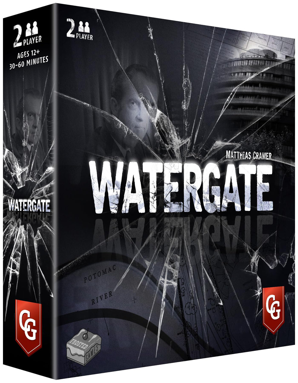 Capstone Games Watergate board game cover showing dramatic theme and tension for strategic play