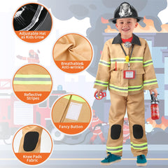 Captain Chaowing firefighter helmet enhances authentic role-play for kids.