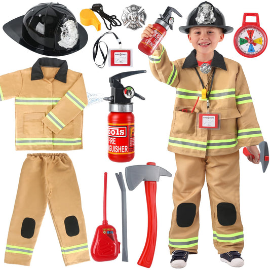 Captain Chaowing firefighter jacket and pants set for realistic dress-up and imaginative play.