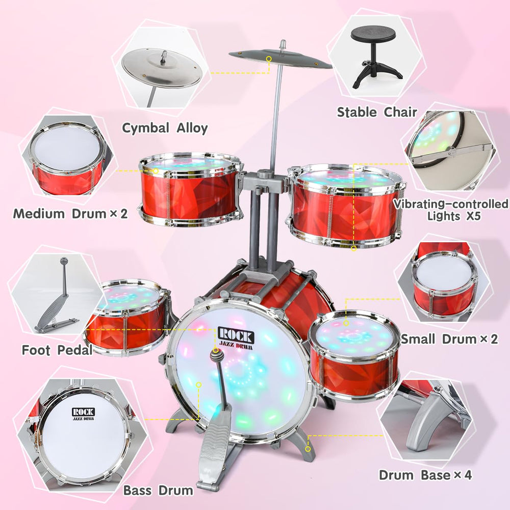 CAPTAIN CHAOWING orthotriangular design keeps the drum set stable during play.
