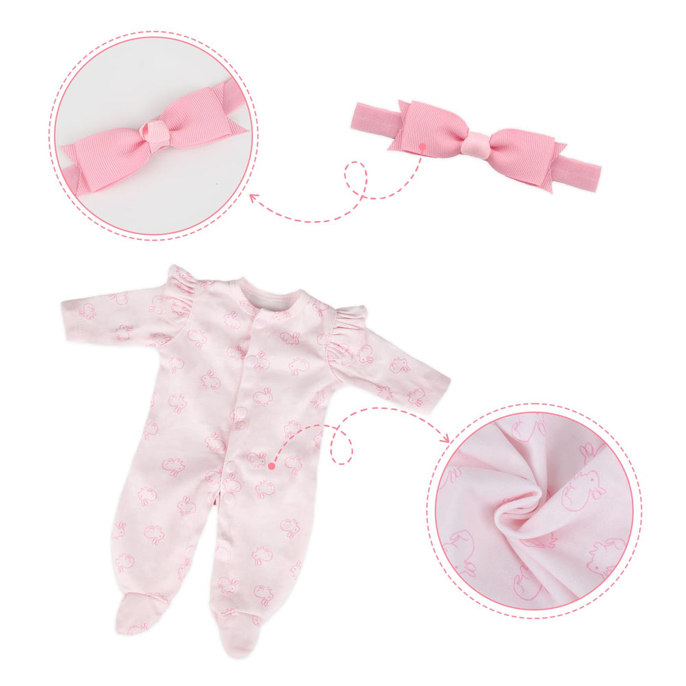 CARANOVO doll clothes package shows complete set for 16-18 inch dolls