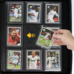 CARDBINDER 9-pocket sleeves inside view highlights organized storage for up to 288 cards.