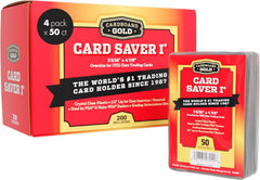 Cardboard Gold Card Saver 1 holder keeps cards visible and protected during storage.