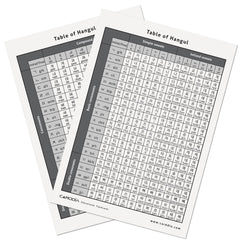 CARDDIA Hangul flashcards back view with pronunciation and stroke order guidance