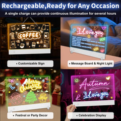 CARDED LED lighting shows eight color options for imaginative drawings.