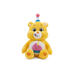 Care Bears 9-inch Glitter Birthday Bear bean plush with sparkly eyes for joyful birthday snuggles