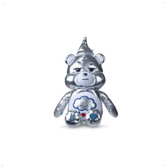 Care Bears Grumpy Bear Wicked Tin Man plush, front view, ideal for display and gifting.