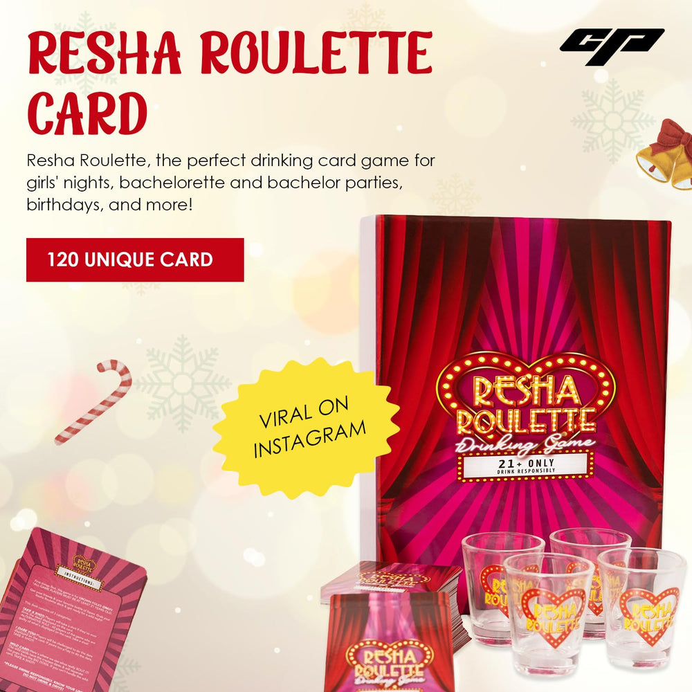Resha Roulette shot glasses set ready to keep the game flowing at a party