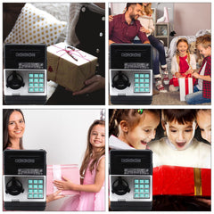 Cargooy Mini ATM Piggy Bank coins capacity shot communicates savings potential