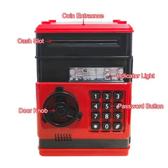Cargooy Mini ATM Piggy Bank side view highlighting compact, portable design.
