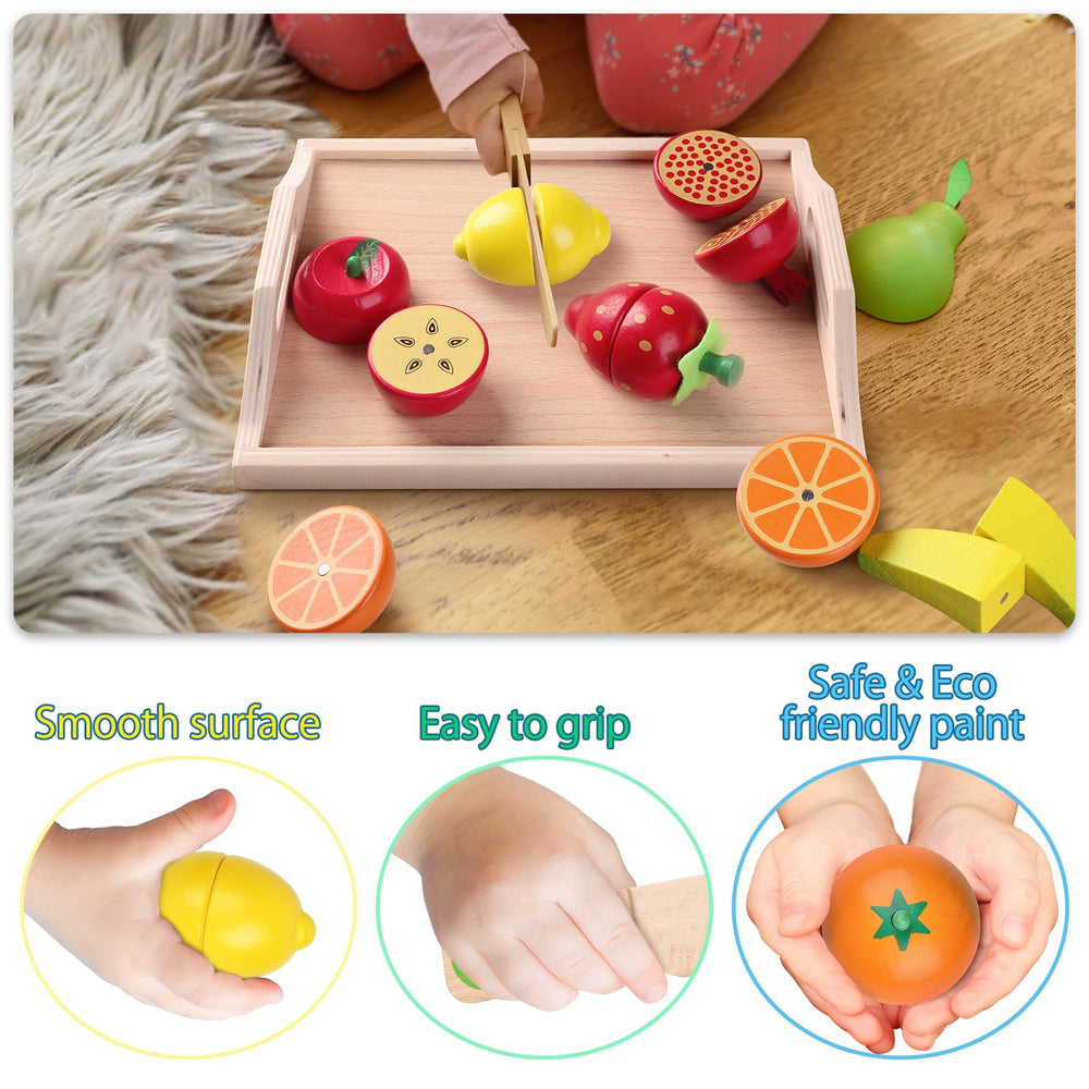 CARLORBO wooden kiwi for tactile texture exploration during play.