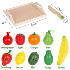 CARLORBO wooden strawberry for imaginative kitchen fun and fine motor practice.