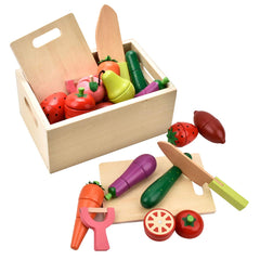 CARLORBO wooden play food peach for durable pretend fruit and creative snack-time play