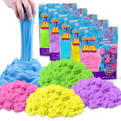 Carolart Colorful Stretchy Sand Pack with five hues for creative molding sessions
