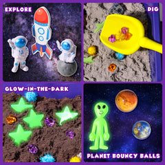 Five real gemstones in Carolart Galaxy Dig Kit for discovery