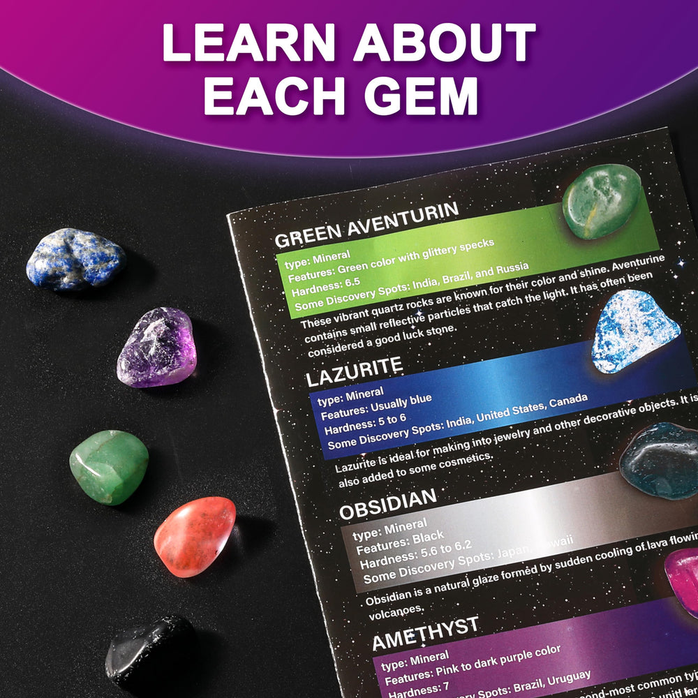 Gemstone identification sheet supports early learning of properties