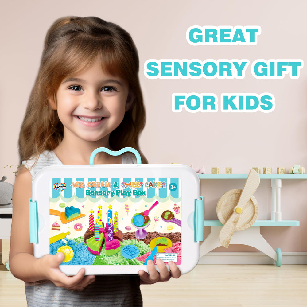 Carolart sensory bin includes everything kids need for open-ended play.