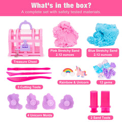 Carolart Stretchy cloud sand tools enable precise shaping and pretend play.