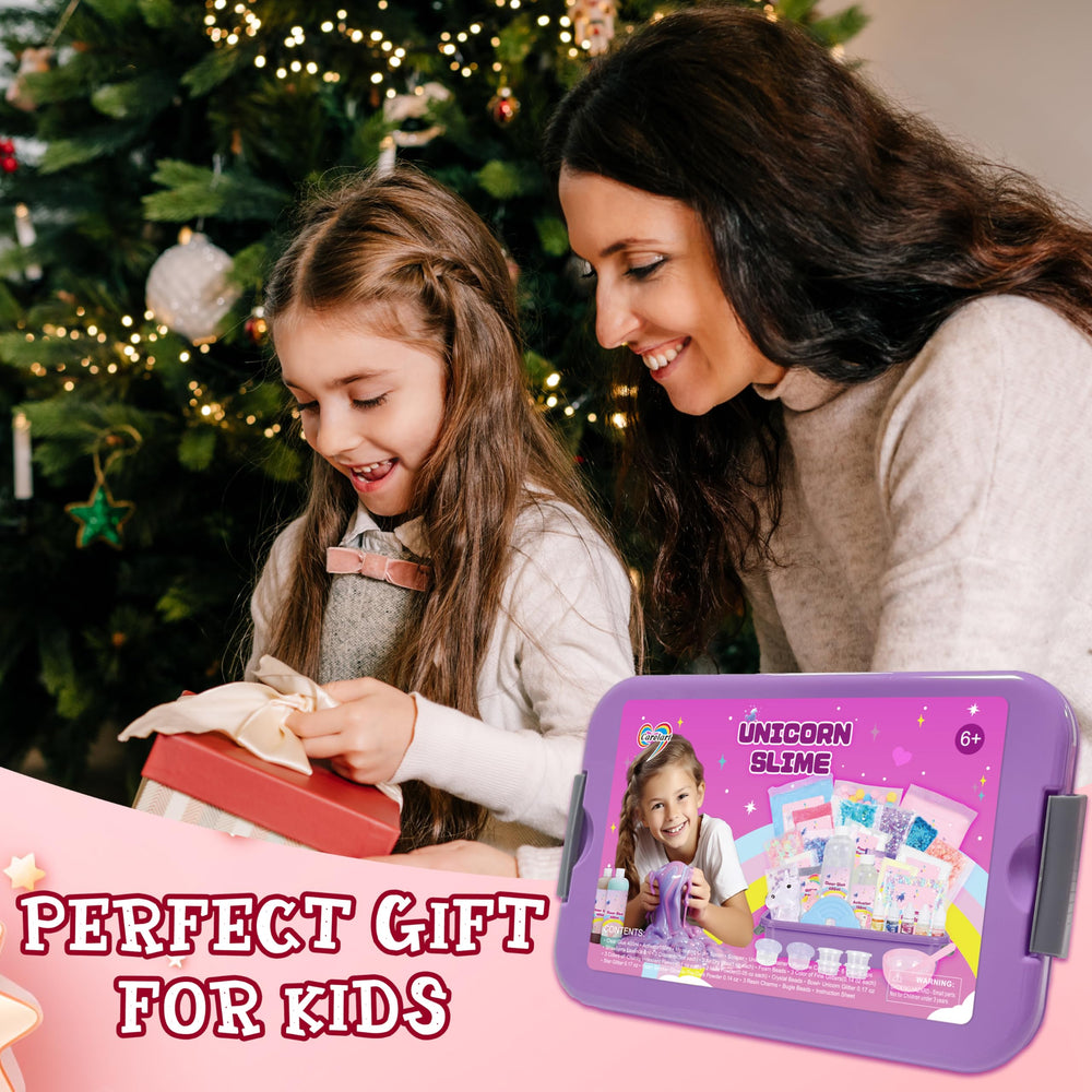 Carolart Unicorn Slime Kit gift idea image ideal for creative girls.