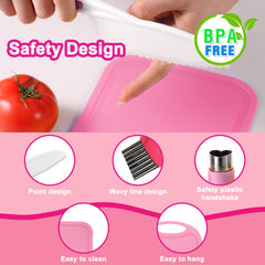 Carolart wooden kids knife designed for safe real cooking