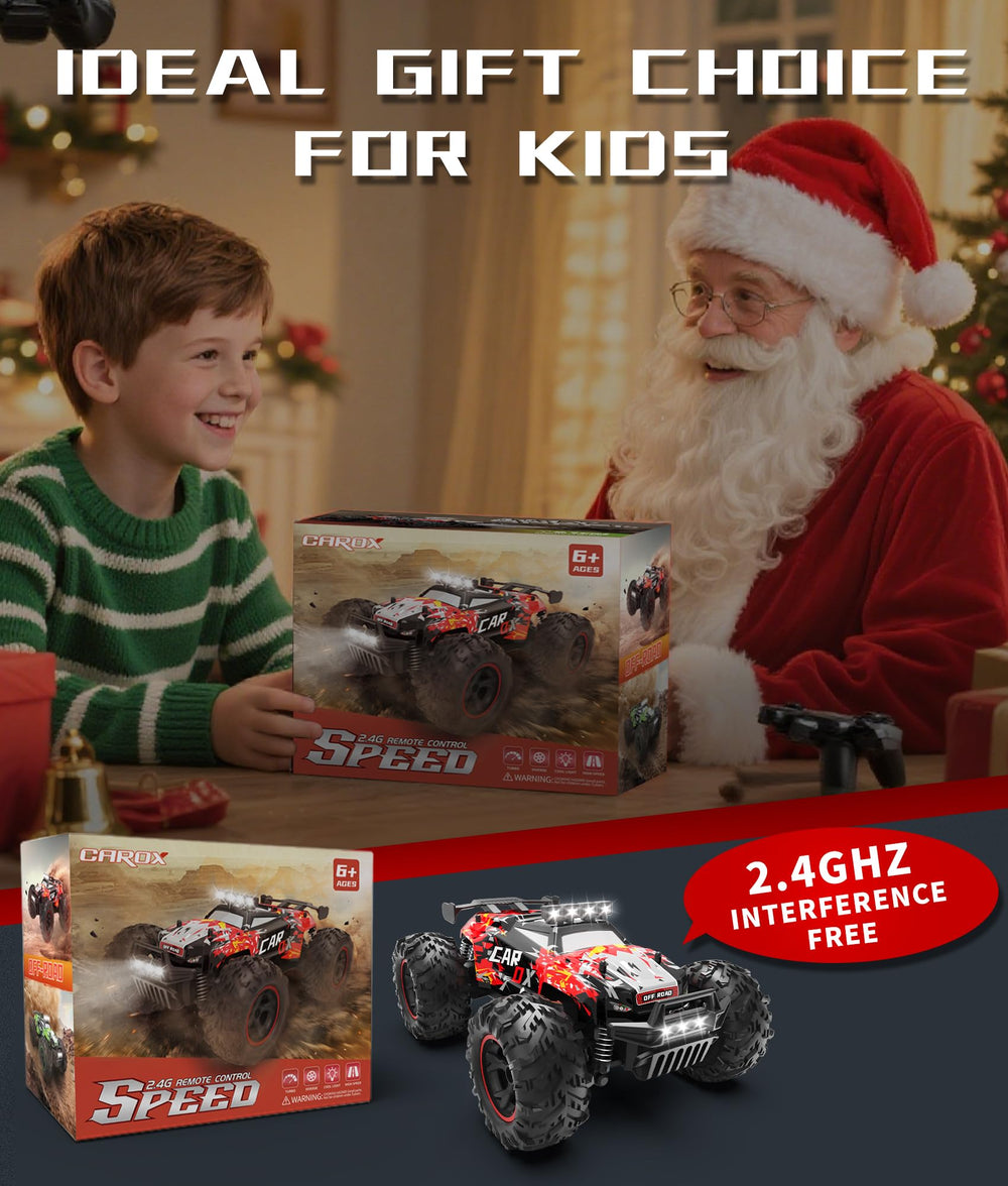 Carox gift-ready RC car suitable for kids 6 and up.