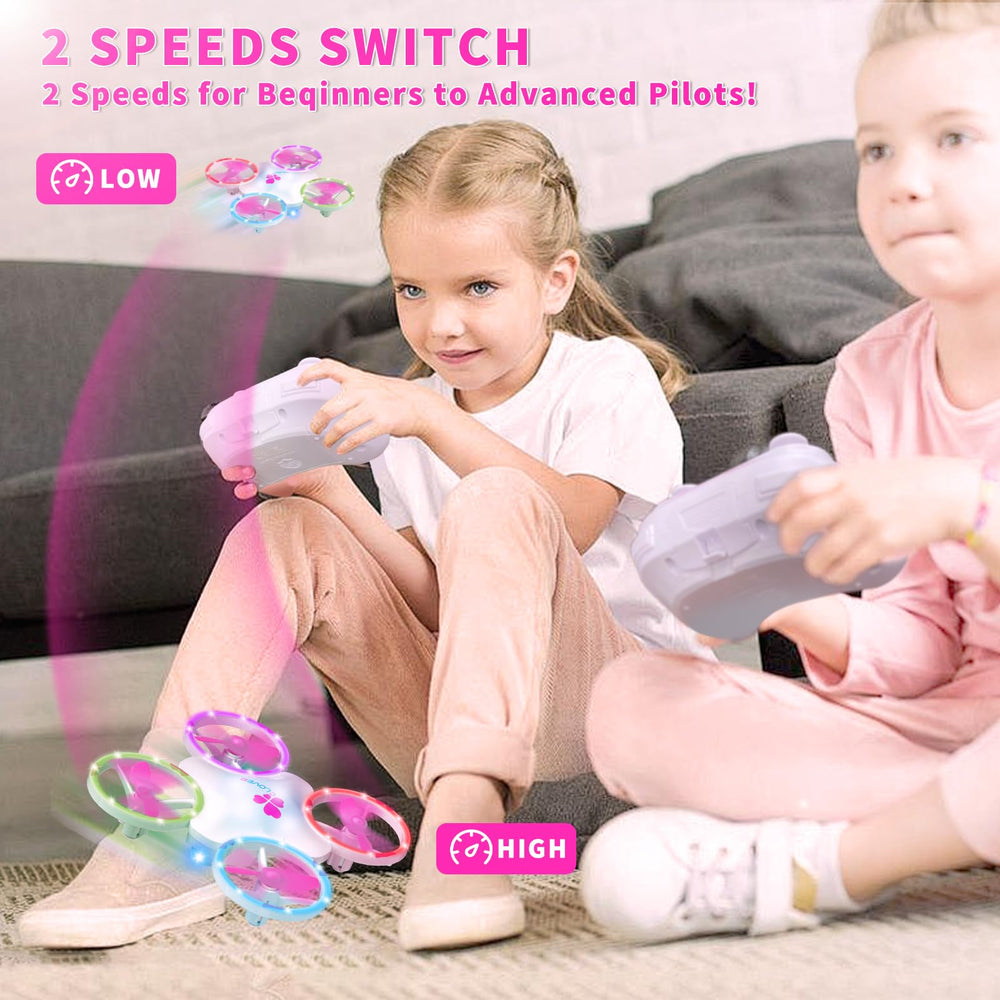 Carox Lucky Clover Mini Drone with LED modes creates vibrant effects.