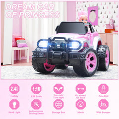 Carox pink RC car with stickers for personalization.