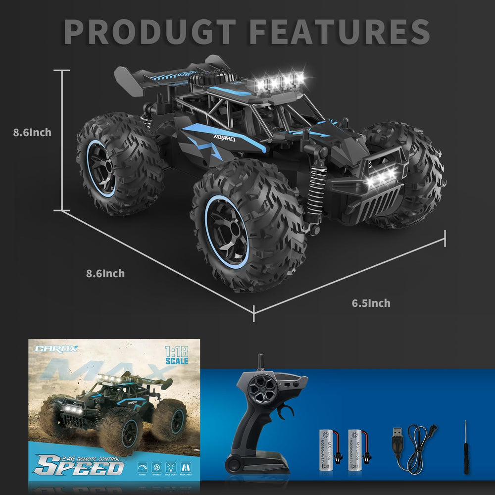 Carox RC car reaches 25 km/h for exciting races.