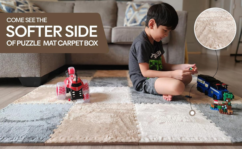 CARPETBOX colorway gray brown white complements modern decor