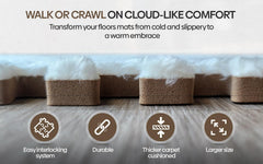 CARPETBOX coverage of 49 by 49 inches suitable for nurseries and living areas