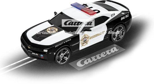 Carrera Camaro ZL1 Sheriff front view highlighting sleek design and race-ready stance