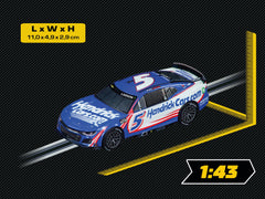 Carrera GO NASCAR Hendrick Camaro Next Gen ZL1 No.5 Kyle Larson, action shot, compatible with all GO!!! sets