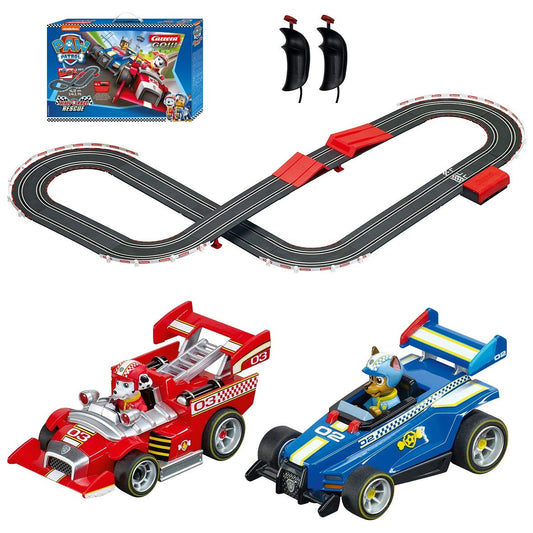 Carrera GO! Paw Patrol Chase car on track for fast, kid-friendly racing action.