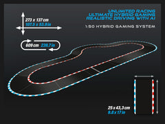 Carrera smartphone app control enables hands-free race management.