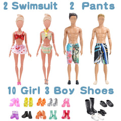 Carreuty boy shoes set for 12-inch dolls, durable plastic and safe for kids.