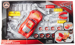 Cars 3 Transforming McQueen Tool Kit, hood open for engine inspection and tuning.