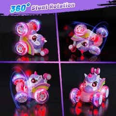 Carsky Unicorn RC car with LED headlights for day and night fun.
