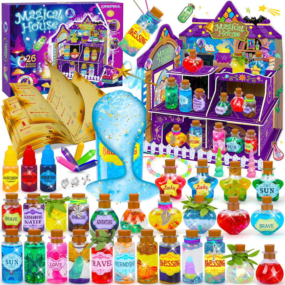 Cartell Fairy Magic Potions Kit bottles for imaginative play and spell crafting.