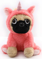 CASAGOOD Pug Unicorn Plush snuggle pose ideal for bedtime hugs
