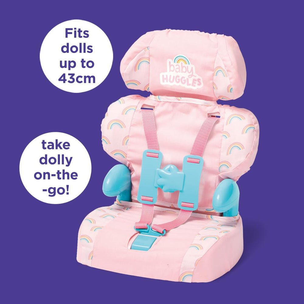 Casdon Baby Huggles rainbow detail highlights color options for pretend play.