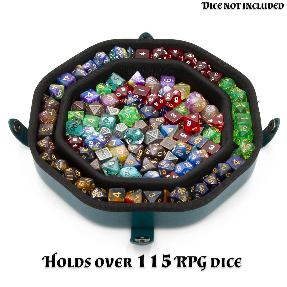 CASEMATIX storage case demonstrates capacity for up to 115 dice