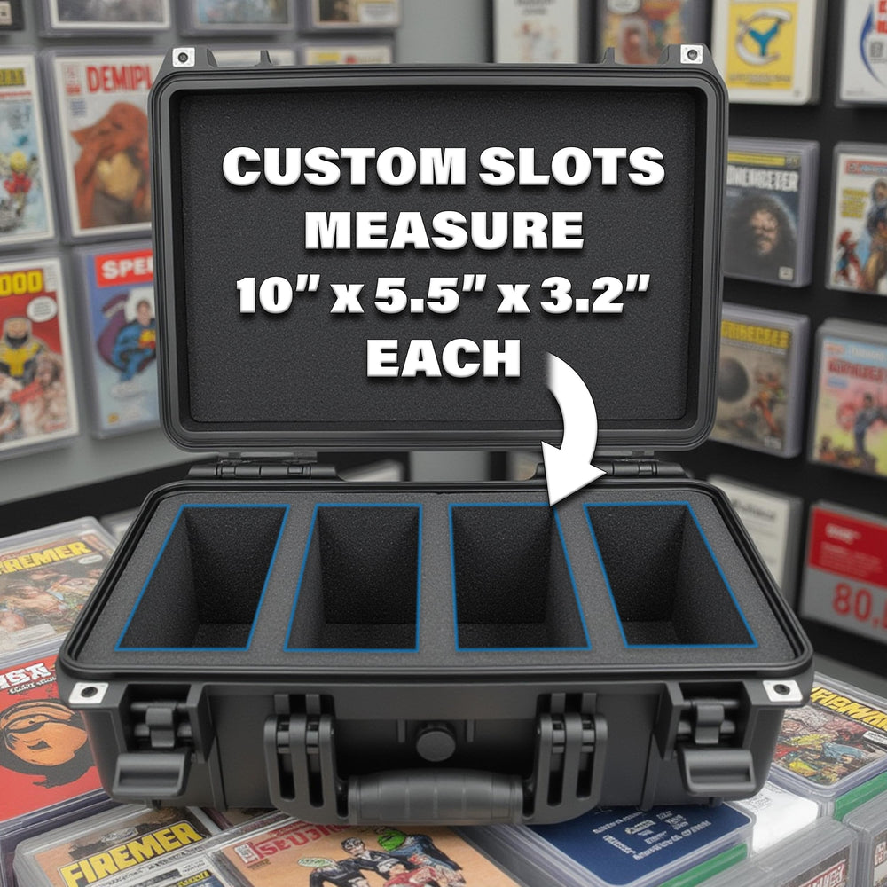 CASEMATIX Graded Card Case Pro Edition foam blocks enabling snug fits