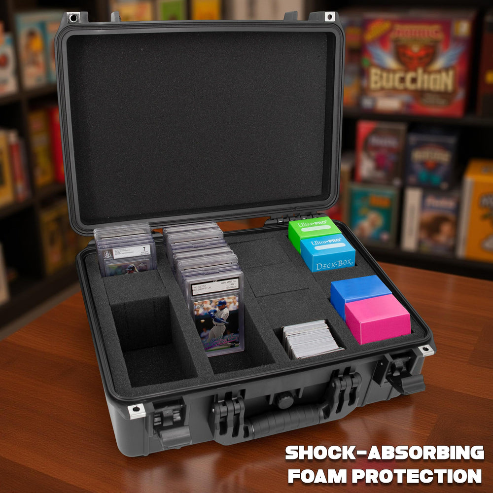 CASEMATIX Graded Card Case Pro Edition side view for easy transport