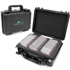 CASEMATIX waterproof graded card storage box close-up showing rugged protection for travel