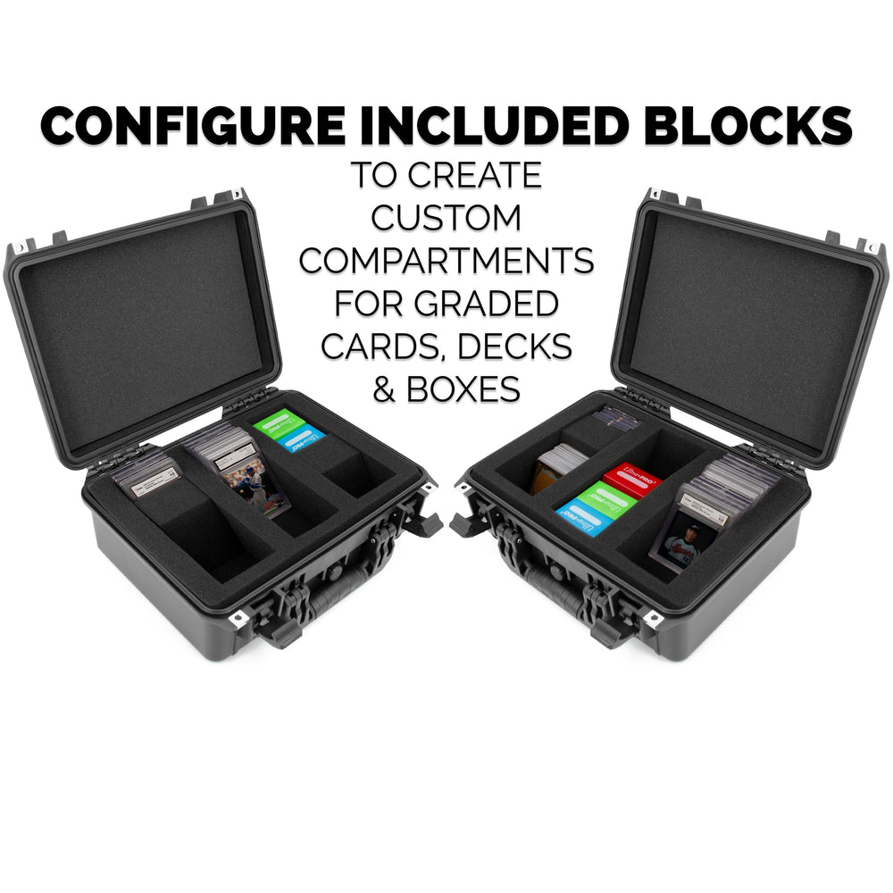 CASEMATIX outer shell highlights crushproof durability for valuable cards
