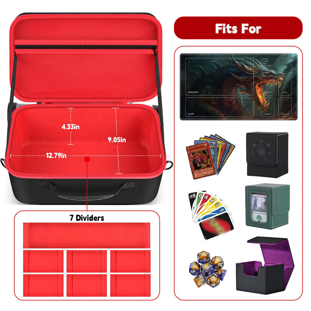 casmilee deck box interior dividers organize small boxes and loose cards
