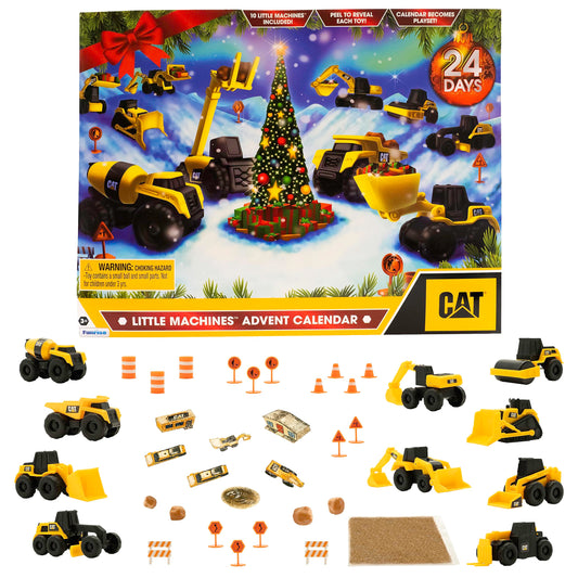 CAT Advent Calendar cover with festive construction theme invites imaginative holiday play.
